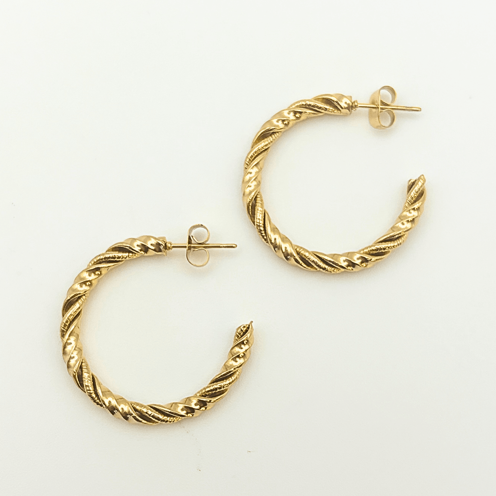 Twisted hoops oorringen - Oorbellen - BANDIT JEWEL JUNKIE