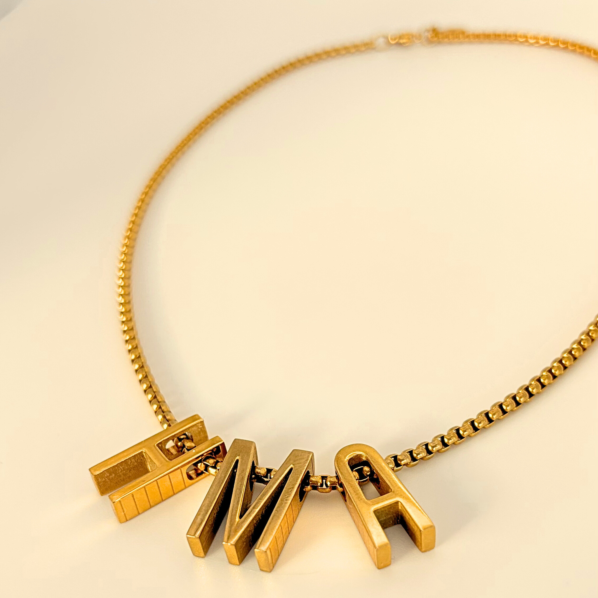 Identity Letter Charm Necklace